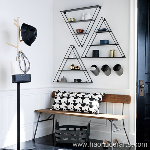 iron wall hanging industrial style furniture rack display